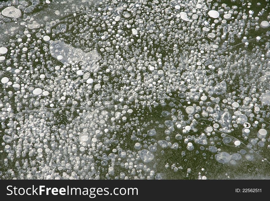 The background of Ice bubbles
