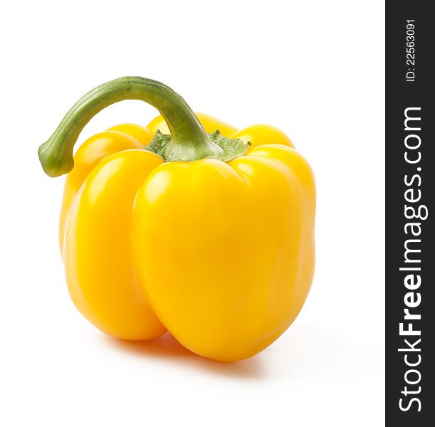 Delicious sweet peppers on a white background. Delicious sweet peppers on a white background