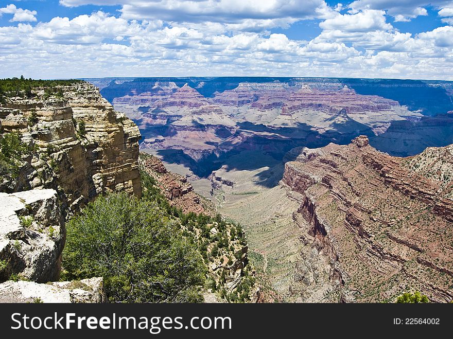 The majestic view from the rim of the world's largest canyon. The majestic view from the rim of the world's largest canyon.