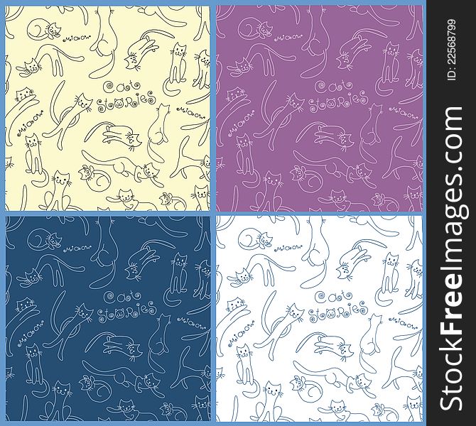 Collection Of Vector Seamless Patterns