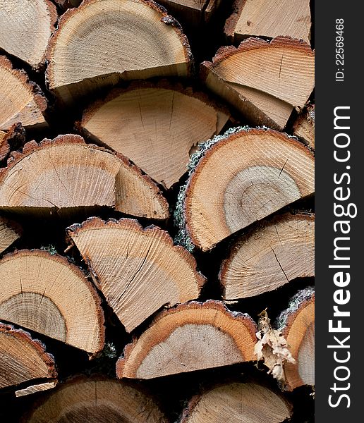 Pile of firewood background. Abstract background.