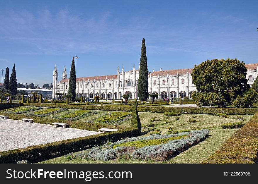 Jeronimos monastery in lisbon portugal