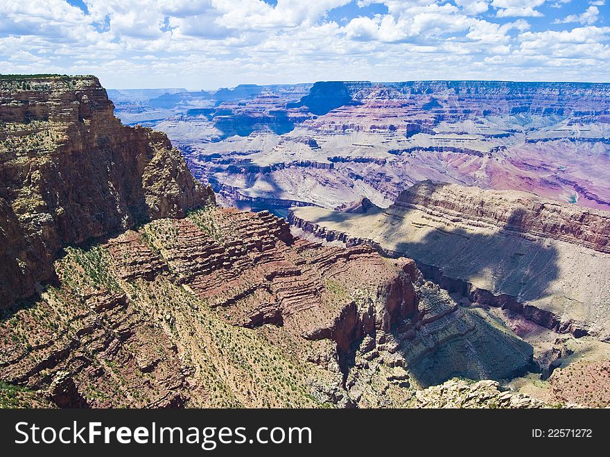 The majestic view from the rim of the world's largest canyon. The majestic view from the rim of the world's largest canyon.
