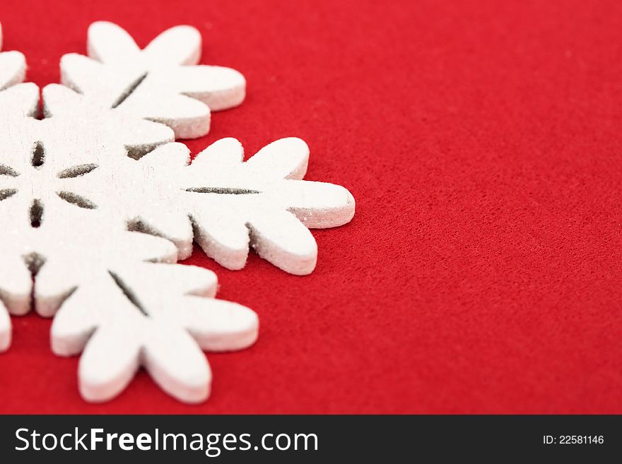 Snowflake On Red