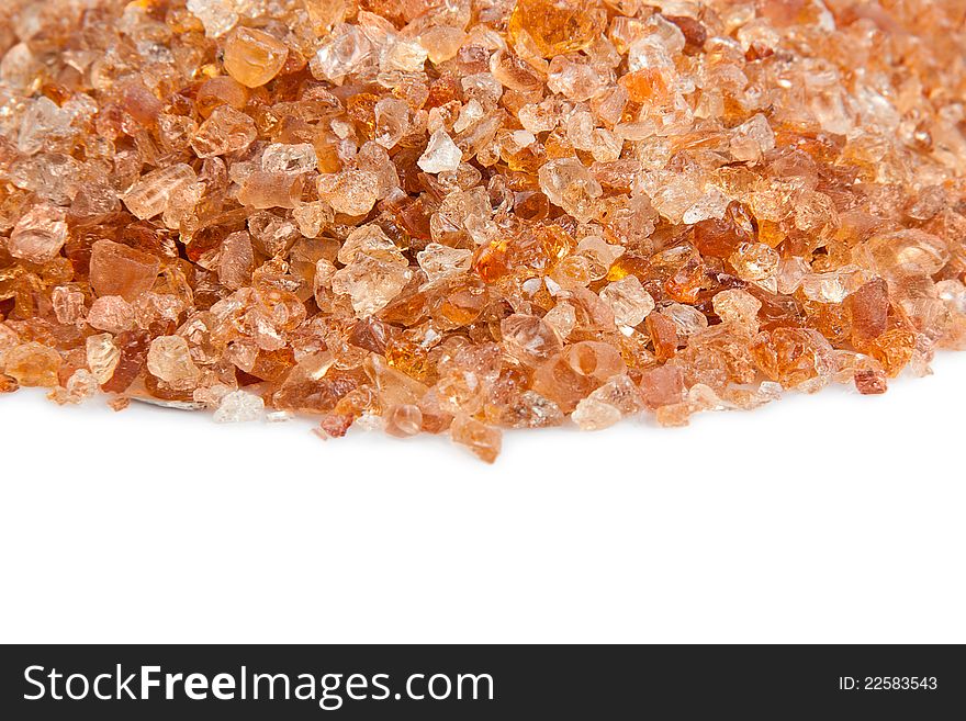 Pile of tragacanth or dry gum isolated over white. Pile of tragacanth or dry gum isolated over white