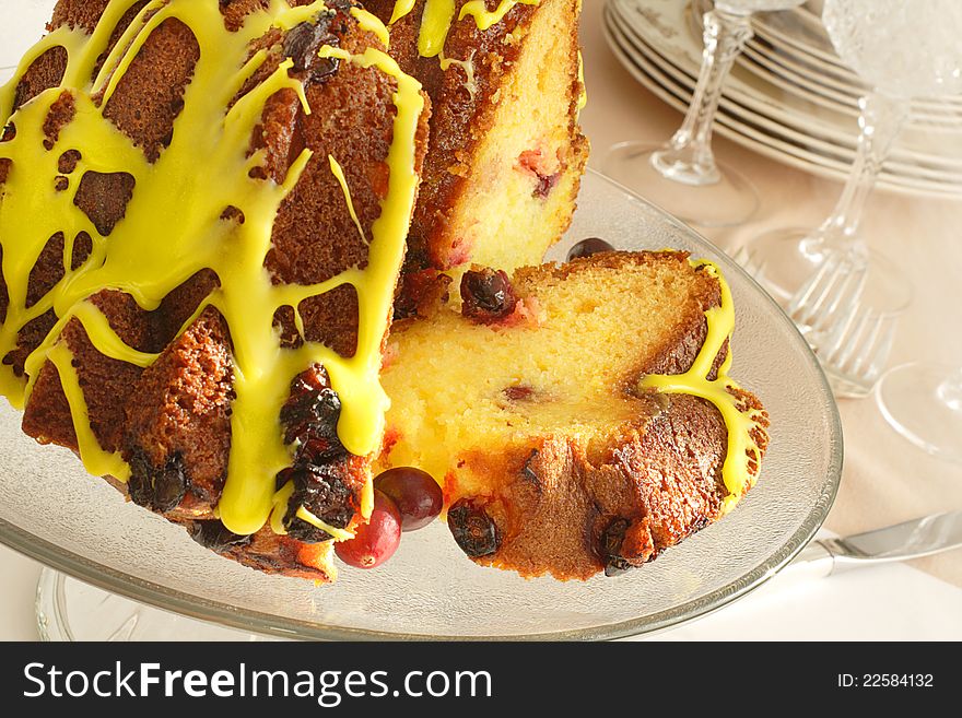 Cranberry lemon cake