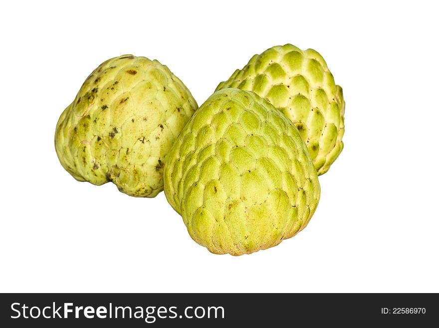 Custard-apple isolate on white background