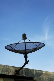Satellite Dish In Blue Sky Stock Photo Satellite Dish In Blue Sky Stock Photo