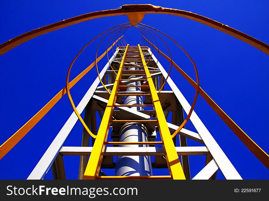 Ladder up to the top of Vent Stack. Ladder up to the top of Vent Stack