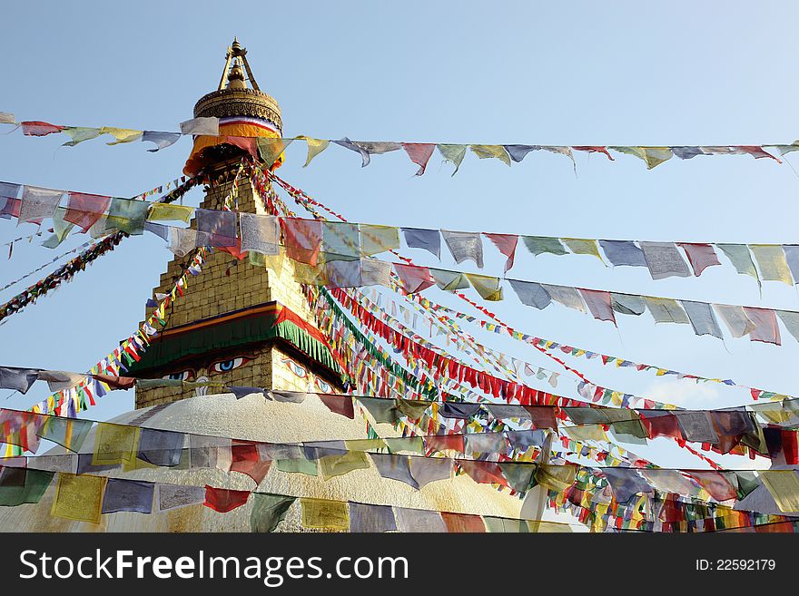 Bodnath Stupa in Kathmandu, Nepal. Bodnath Stupa in Kathmandu, Nepal