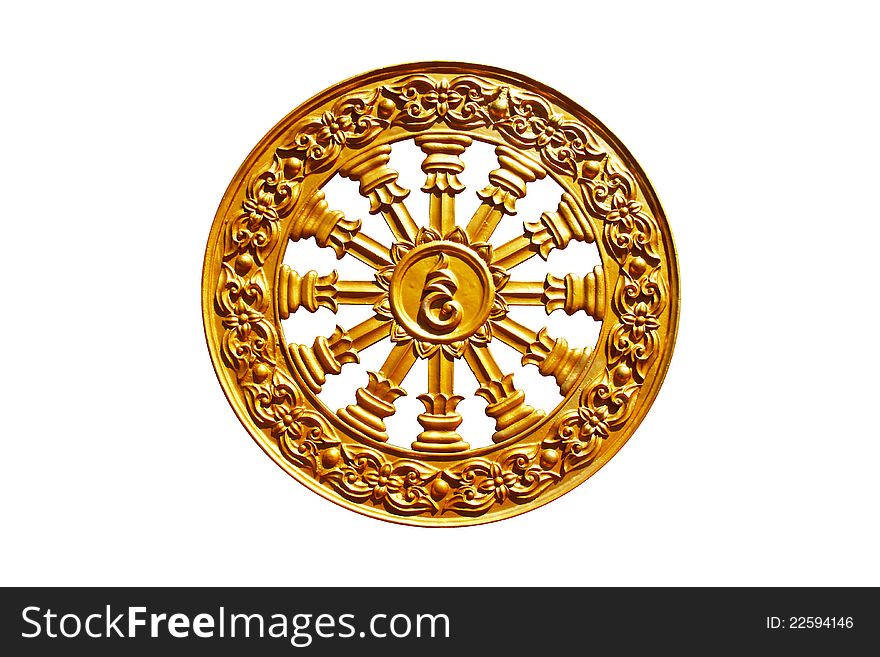 Wheel of Dhamma is symbol of Buddhism. Wheel of Dhamma is symbol of Buddhism