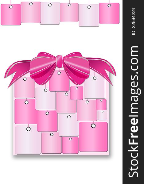 Ribbon And Tag Background