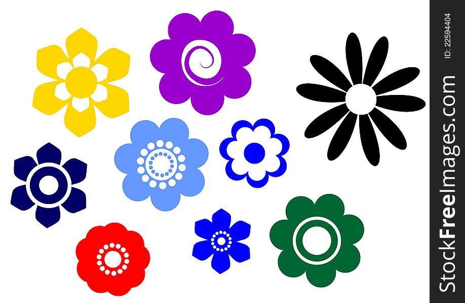 Vector illustration of flowers to the design. Vector illustration of flowers to the design