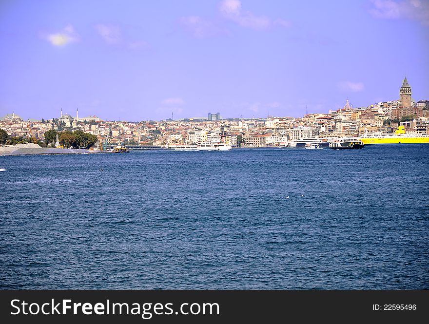 Bosporus and the landscape of Istanbul