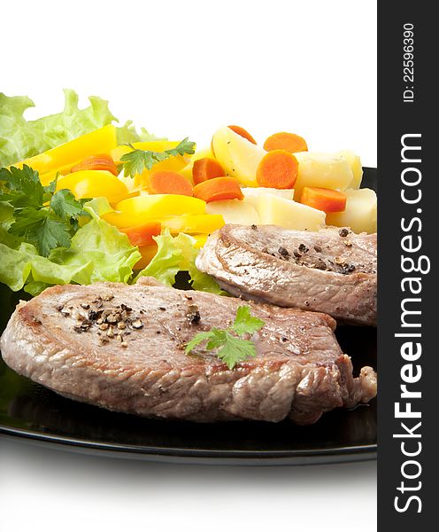 Steak with vegetables