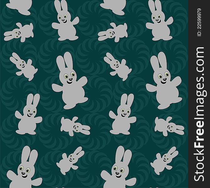 Seamless Background With Nice Hares