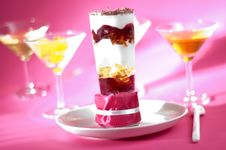 Natural Yogurt - Dessert Royalty Free Stock Photography Natural Yogurt - Dessert Royalty Free Stock Photography