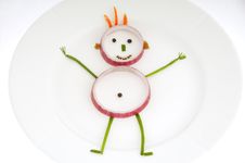 Vegetable Man On Dish Royalty Free Stock Image Vegetable Man On Dish Royalty Free Stock Image