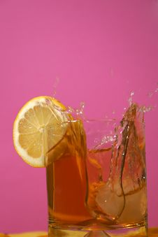 Aperitif Glass With Splashes Stock Image Aperitif Glass With Splashes Stock Image