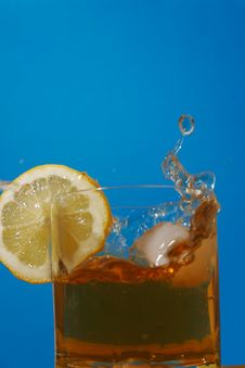 Aperitif Glass With Splashes Stock Images Aperitif Glass With Splashes Stock Images