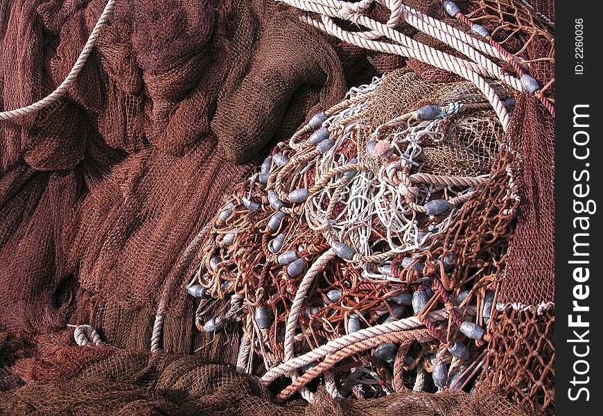 Fishing-nets under the sea