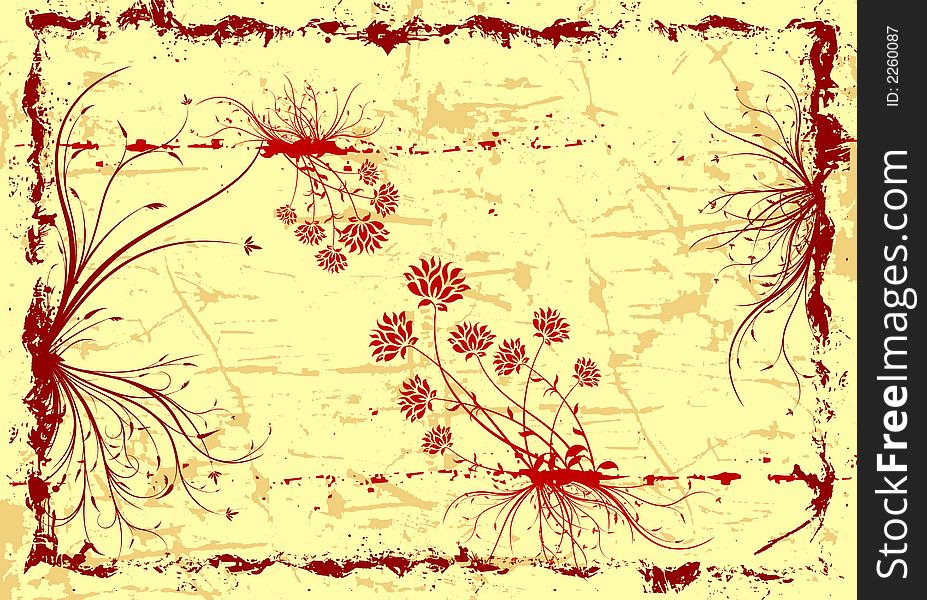 Grunge Floral Background