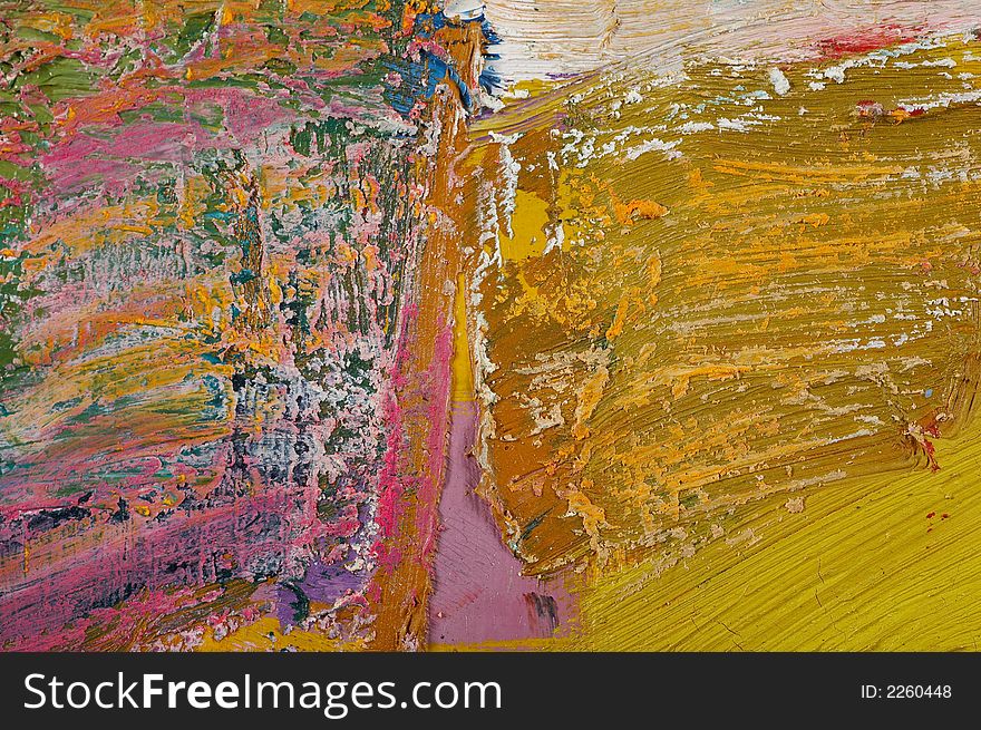 Painted canvas background - yellow texture
