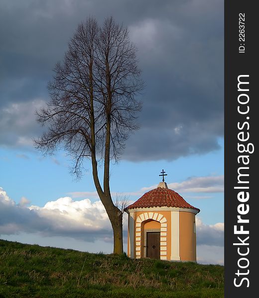 Lonely chapel in the wilderness. Lonely chapel in the wilderness