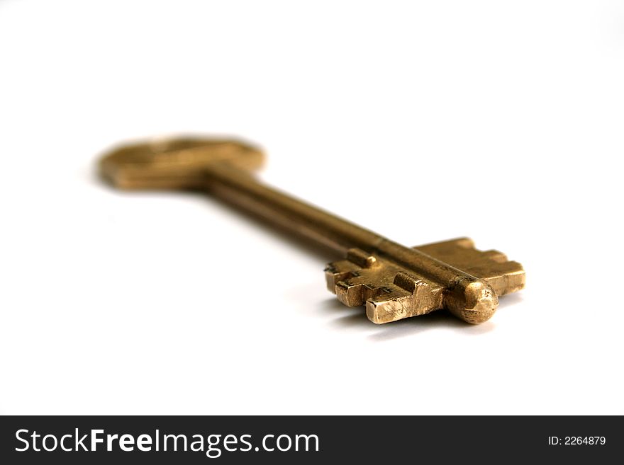 One key on a white background