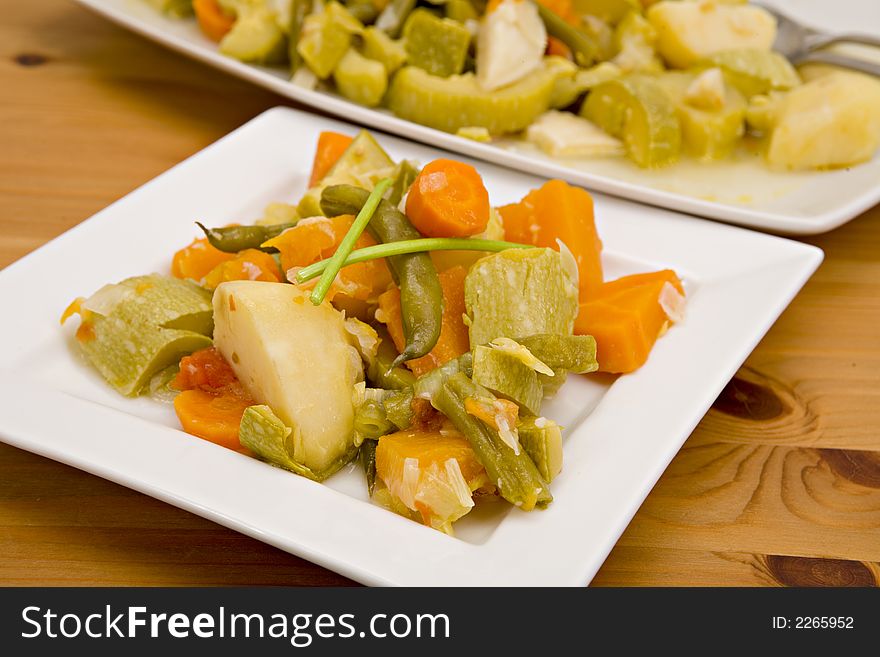 White tray with vegetables for cook morocco food