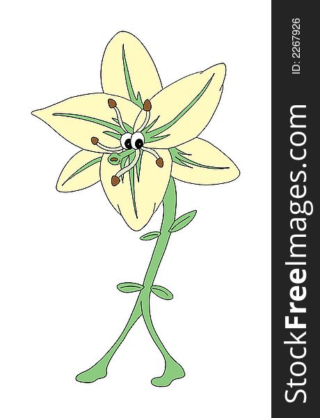 Illustration of a smiling Lily