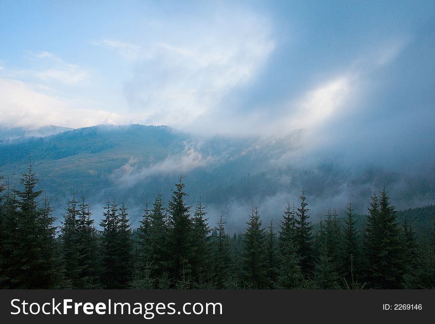 Mountain landscape in the summer. Mountain landscape in the summer