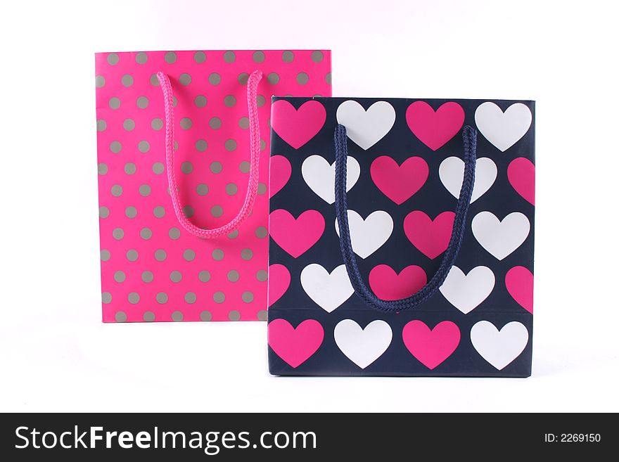 Gift bags for a birthday or other special occasion - isolated.