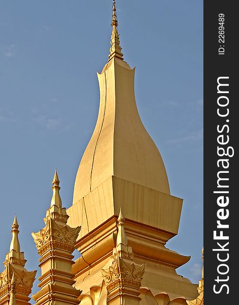 Pha That Luang - Buddhist monument in Vientiane, Laos