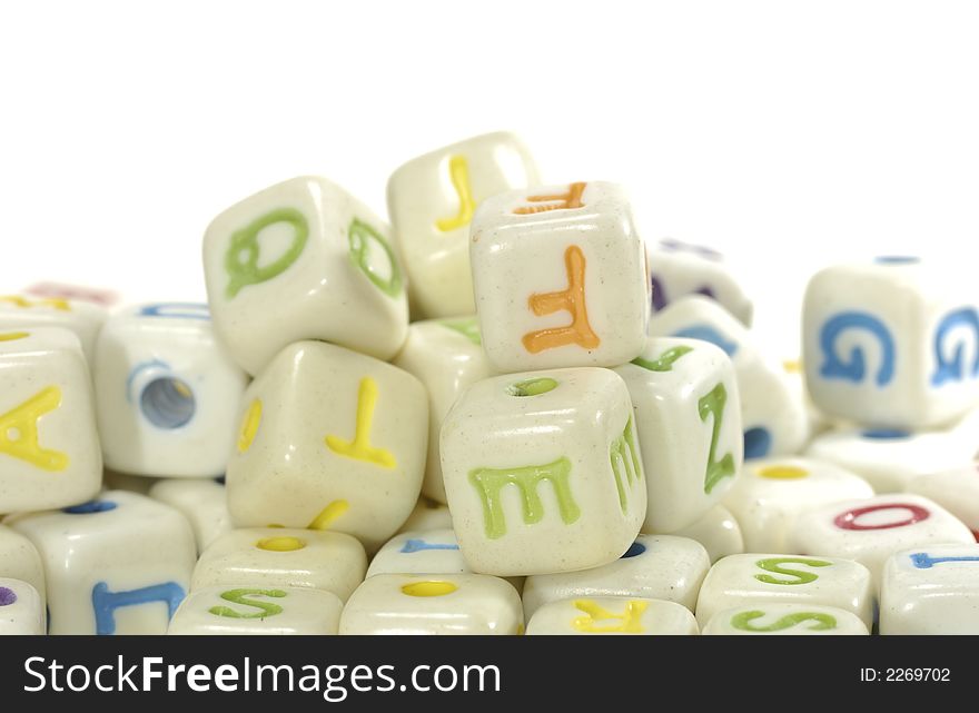 Photo of a Pile of Letter Blocks - Background