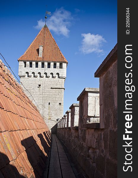 Defence tower fortress of Kuressaare (13th century), located on island Saaremaa, Estonia. Photo taken September 2011