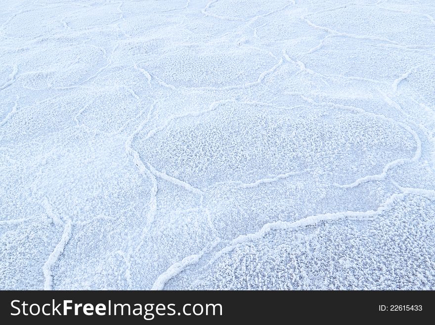 This image captures the delicate salt crystals of Badwater in Death Valley National Park. This image captures the delicate salt crystals of Badwater in Death Valley National Park