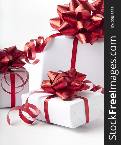 White gift boxes