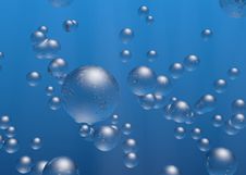Air Bubbles Underwater Royalty Free Stock Photo