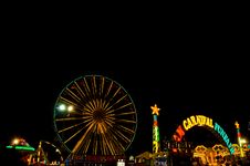 Light Of Funfair In Night Royalty Free Stock Photo Light Of Funfair In Night Royalty Free Stock Photo