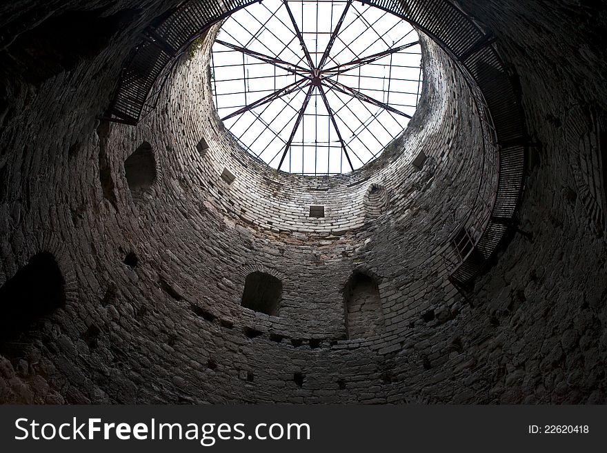 A view from inside of an old tower in Istanbul. A view from inside of an old tower in Istanbul