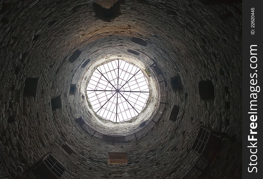 A view from inside of an old tower in Istanbul. A view from inside of an old tower in Istanbul