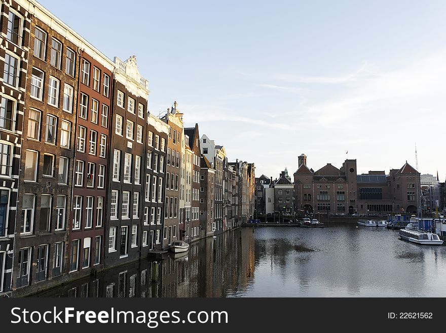 Nice view of amsterdam canal