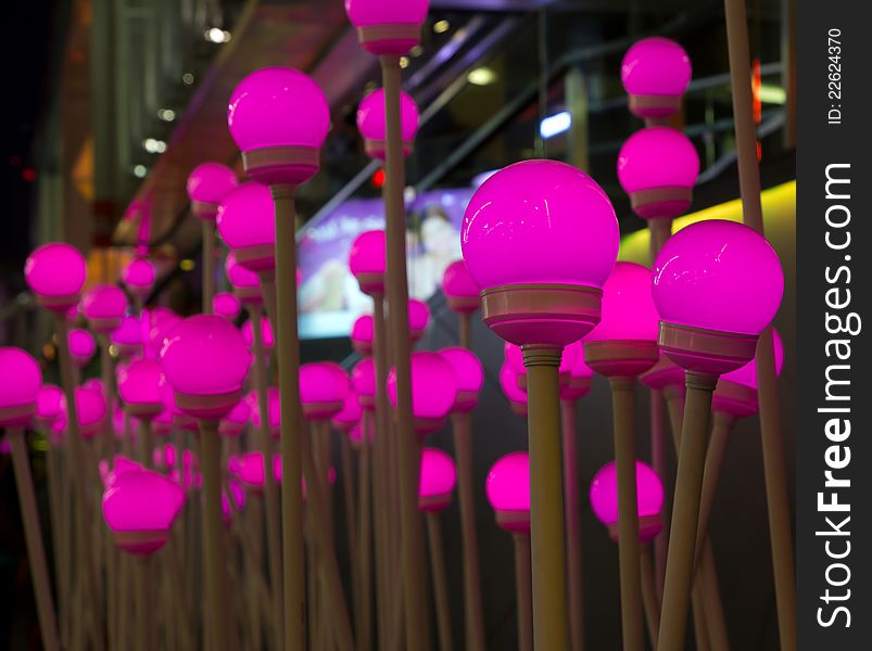 Decorate with pink lights