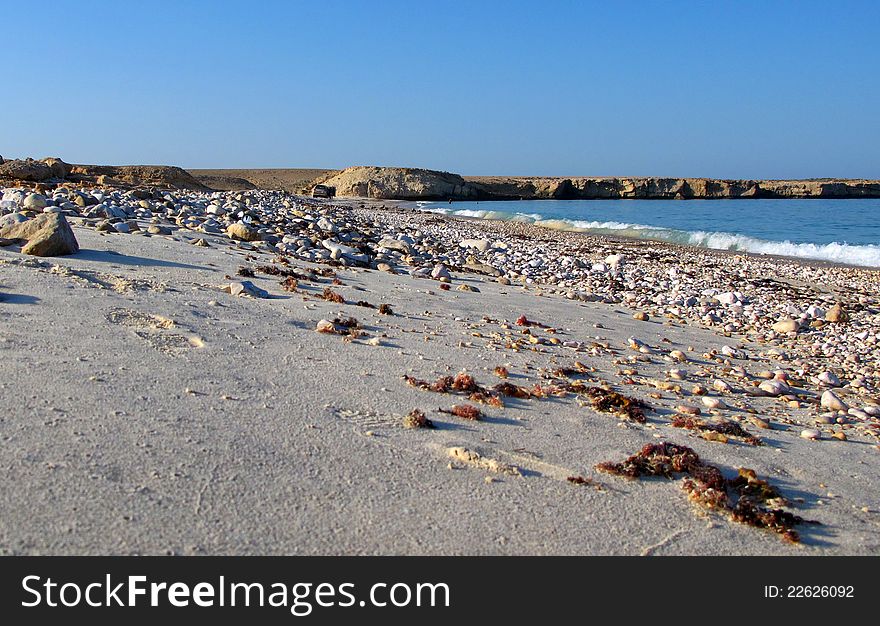 White sands beach in Oman. White sands beach in Oman