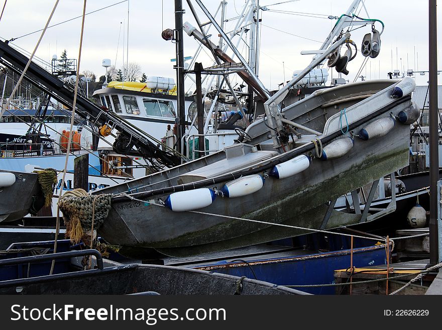 A tender for a commercial fishing boat. A tender for a commercial fishing boat