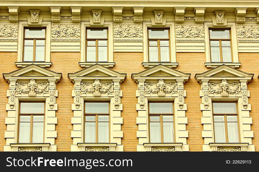 Building erected in the late nineteen century in the center of Moscow. Building erected in the late nineteen century in the center of Moscow