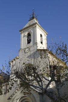 Church Steeple In Beaumes De Venise, France Royalty Free Stock Photo Church Steeple In Beaumes De Venise, France Royalty Free Stock Photo