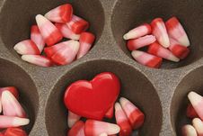Valentine S Day Candy Corn With Red Heart Royalty Free Stock Image Valentine S Day Candy Corn With Red Heart Royalty Free Stock Image