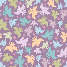 Seamless Pattern With Multicoloured Birds Royalty Free Stock Photography Seamless Pattern With Multicoloured Birds Royalty Free Stock Photography
